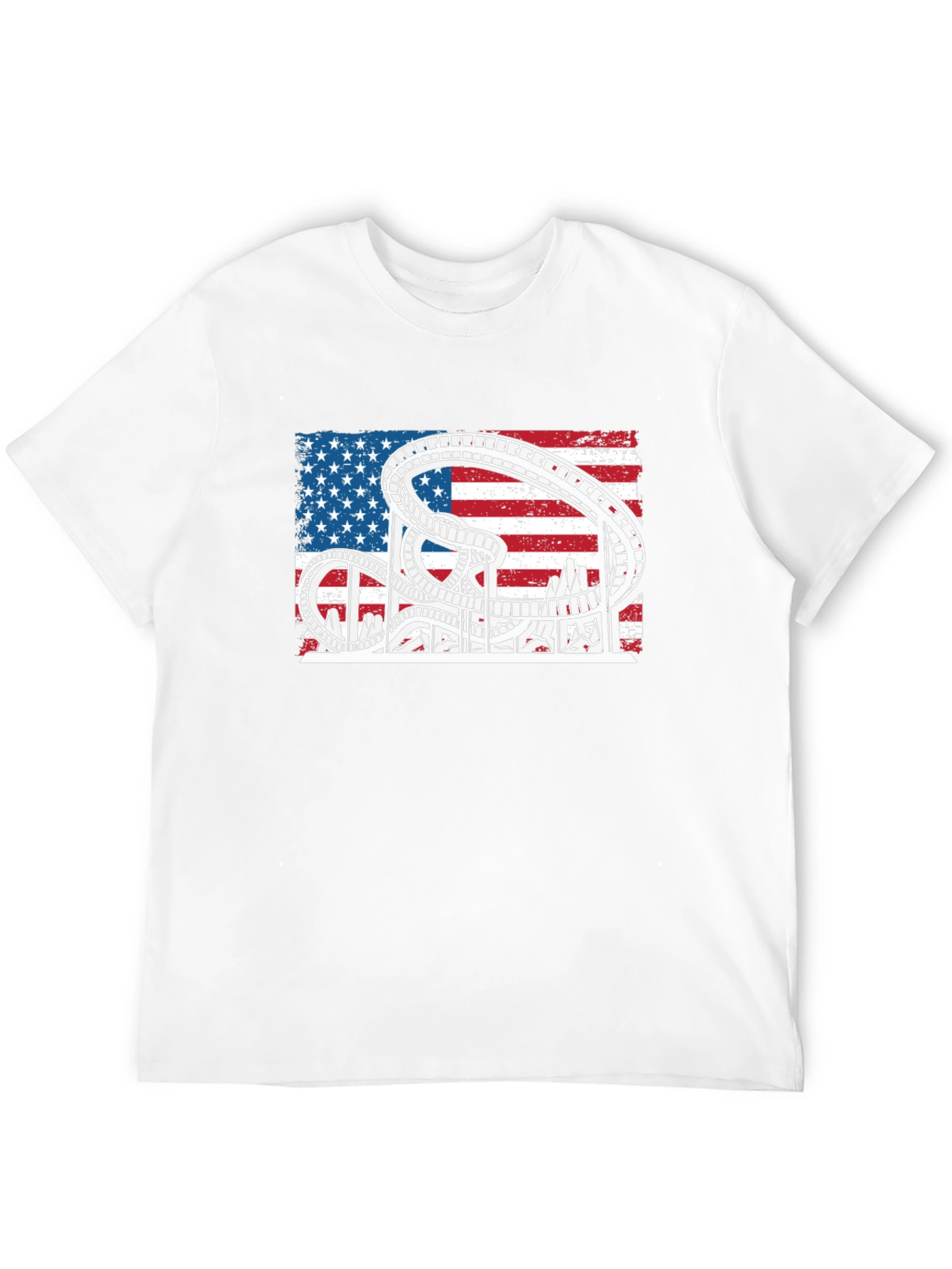 American Flag Roller Coaster T-Shirt