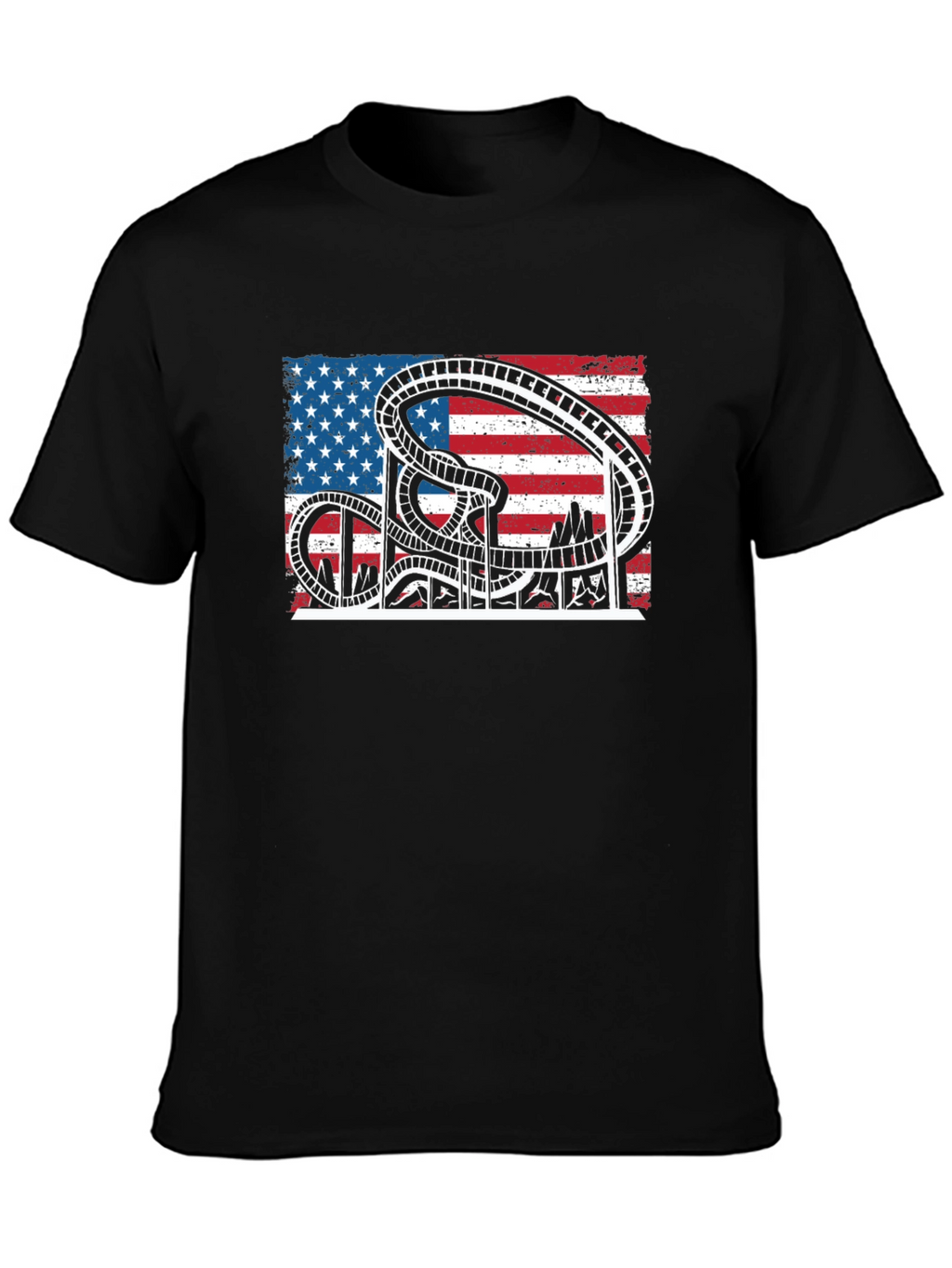 American Flag Roller Coaster T-Shirt