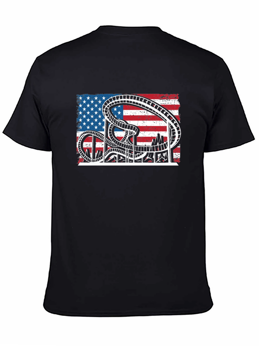American Flag Roller Coaster T-Shirt