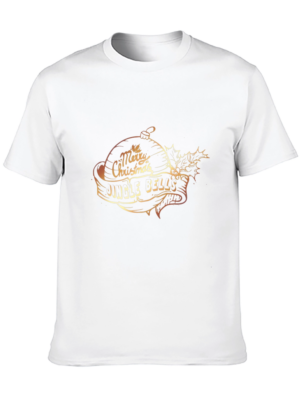Festive Merry Christmas Jingle Bells Graphic T-Shirt