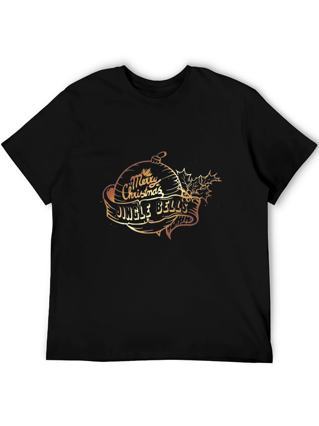 Festive Merry Christmas Jingle Bells Graphic T-Shirt