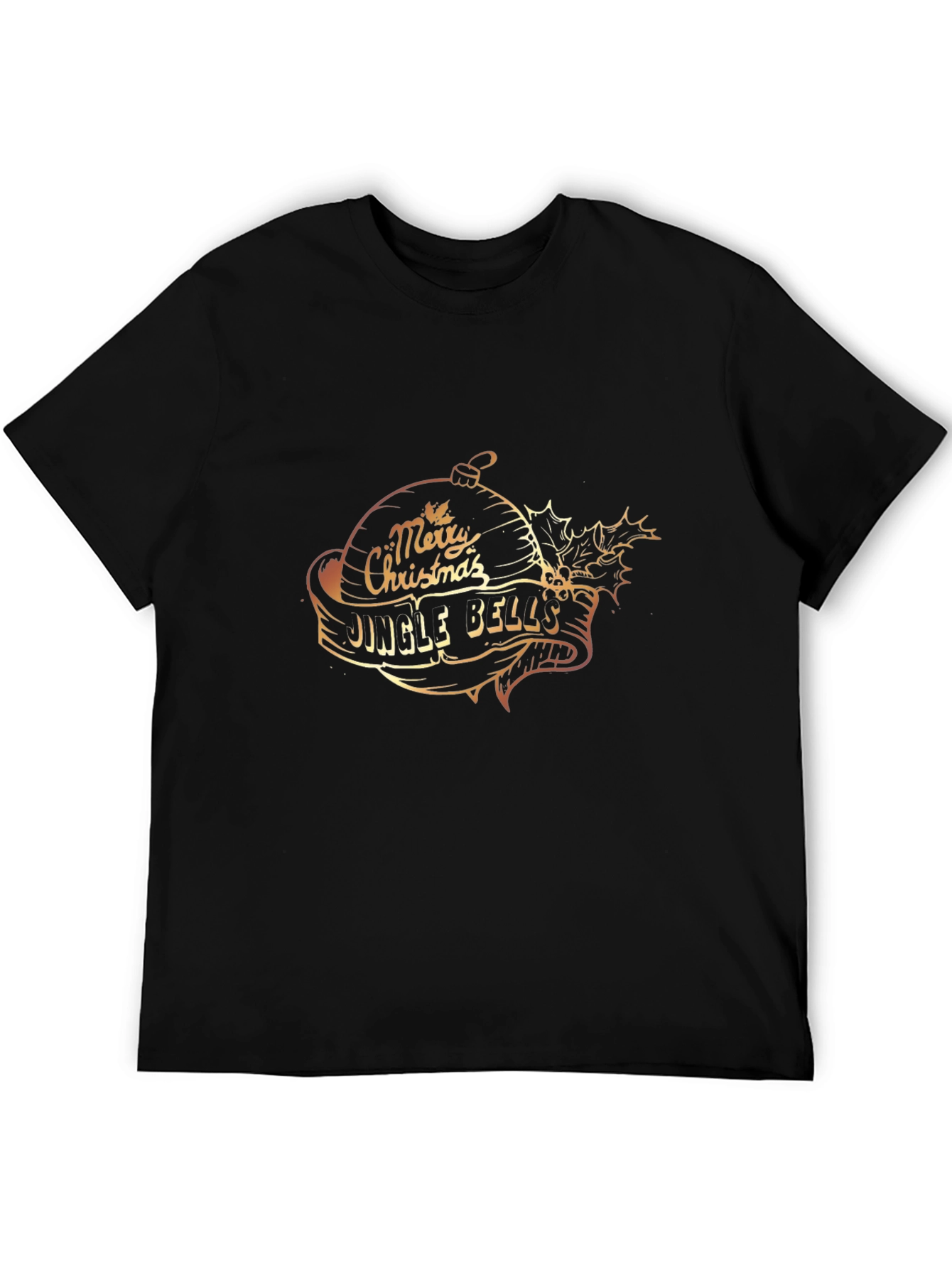 Festive Merry Christmas Jingle Bells Graphic T-Shirt