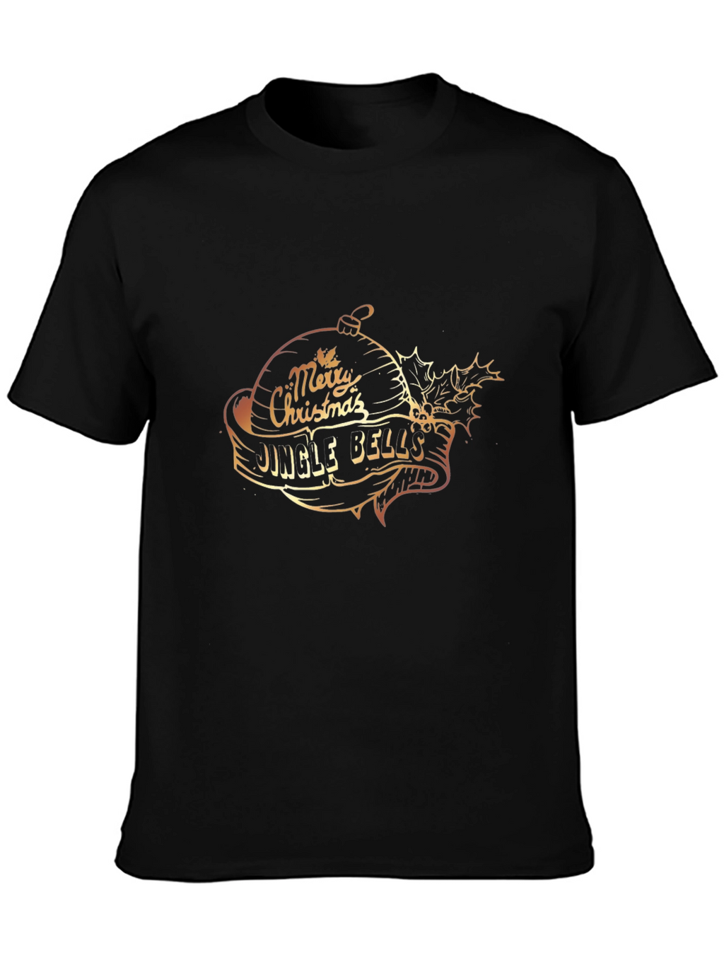Festive Merry Christmas Jingle Bells Graphic T-Shirt