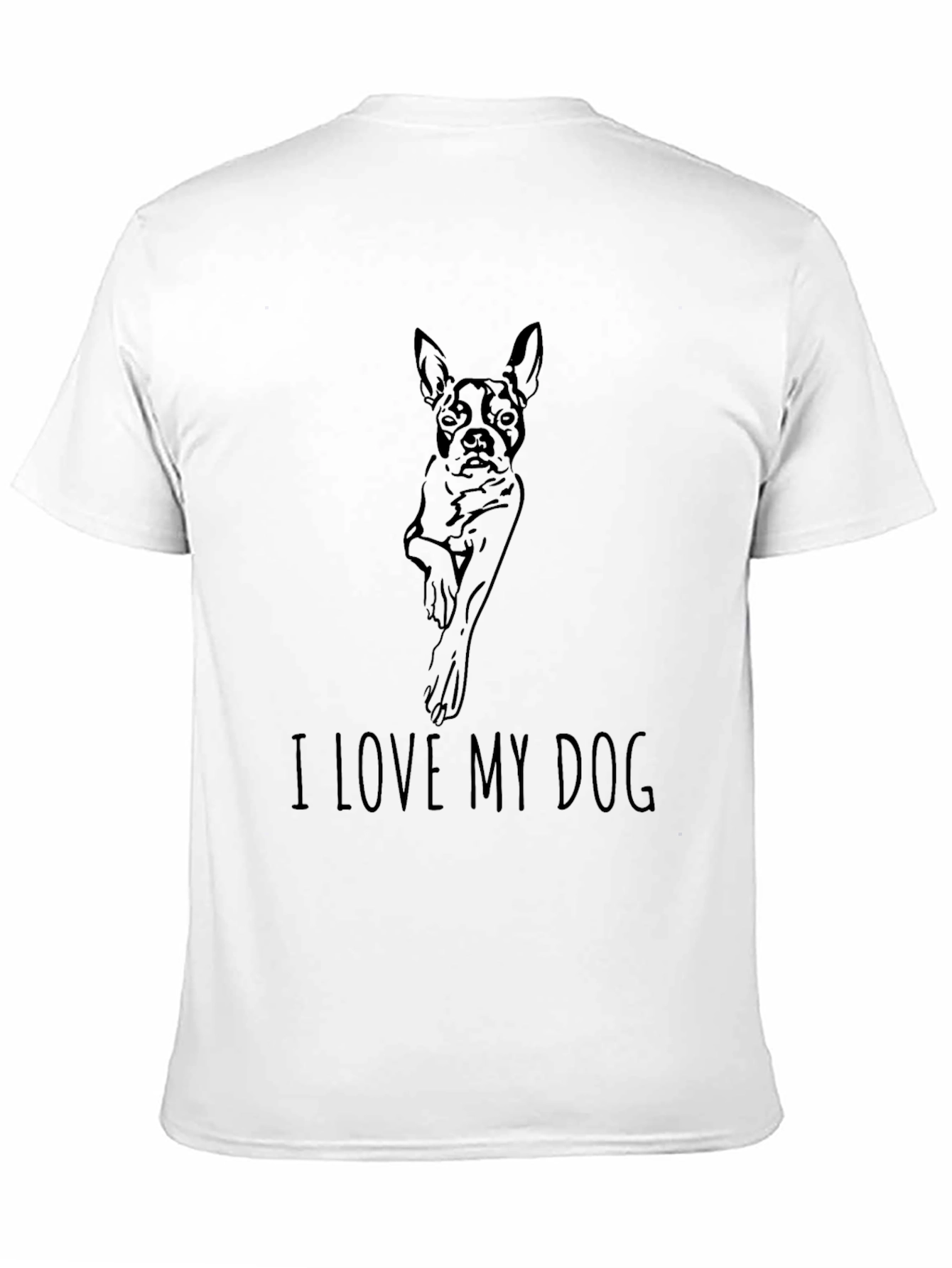 I Love My Dog Black T-Shirt