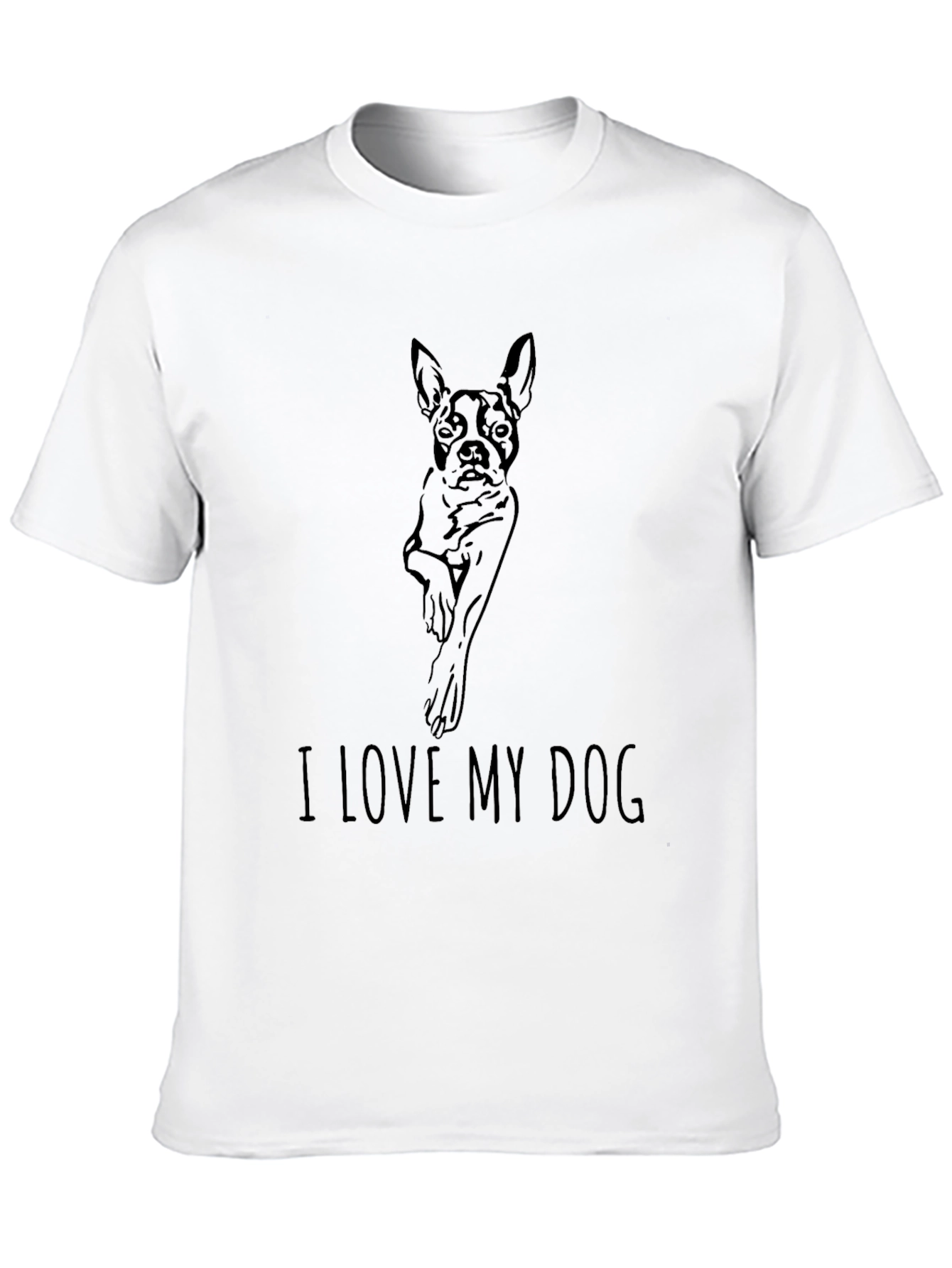 I Love My Dog Black T-Shirt