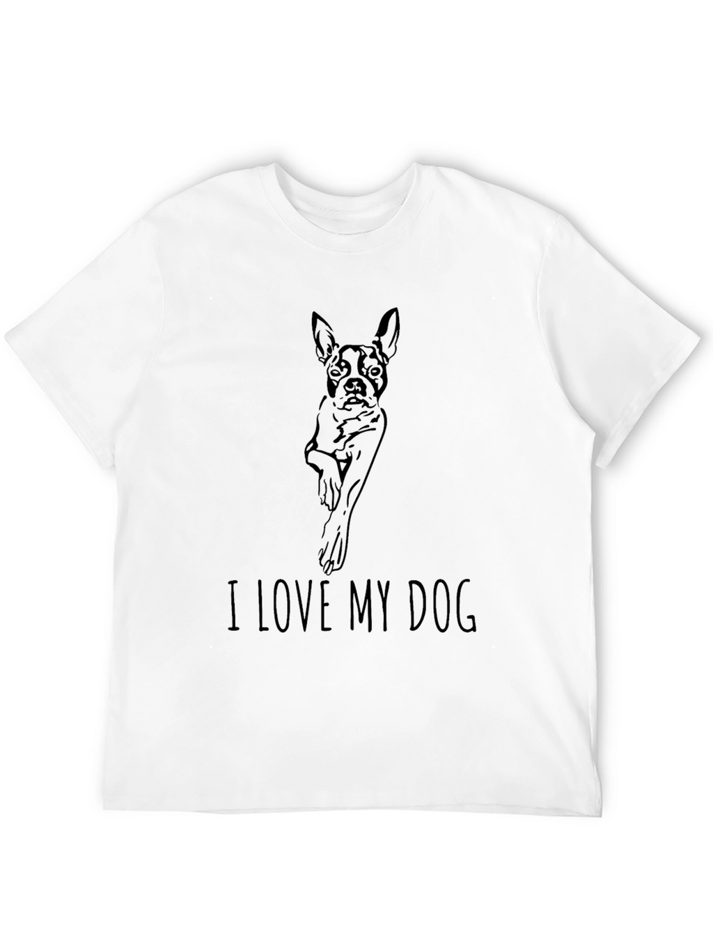I Love My Dog Black T-Shirt