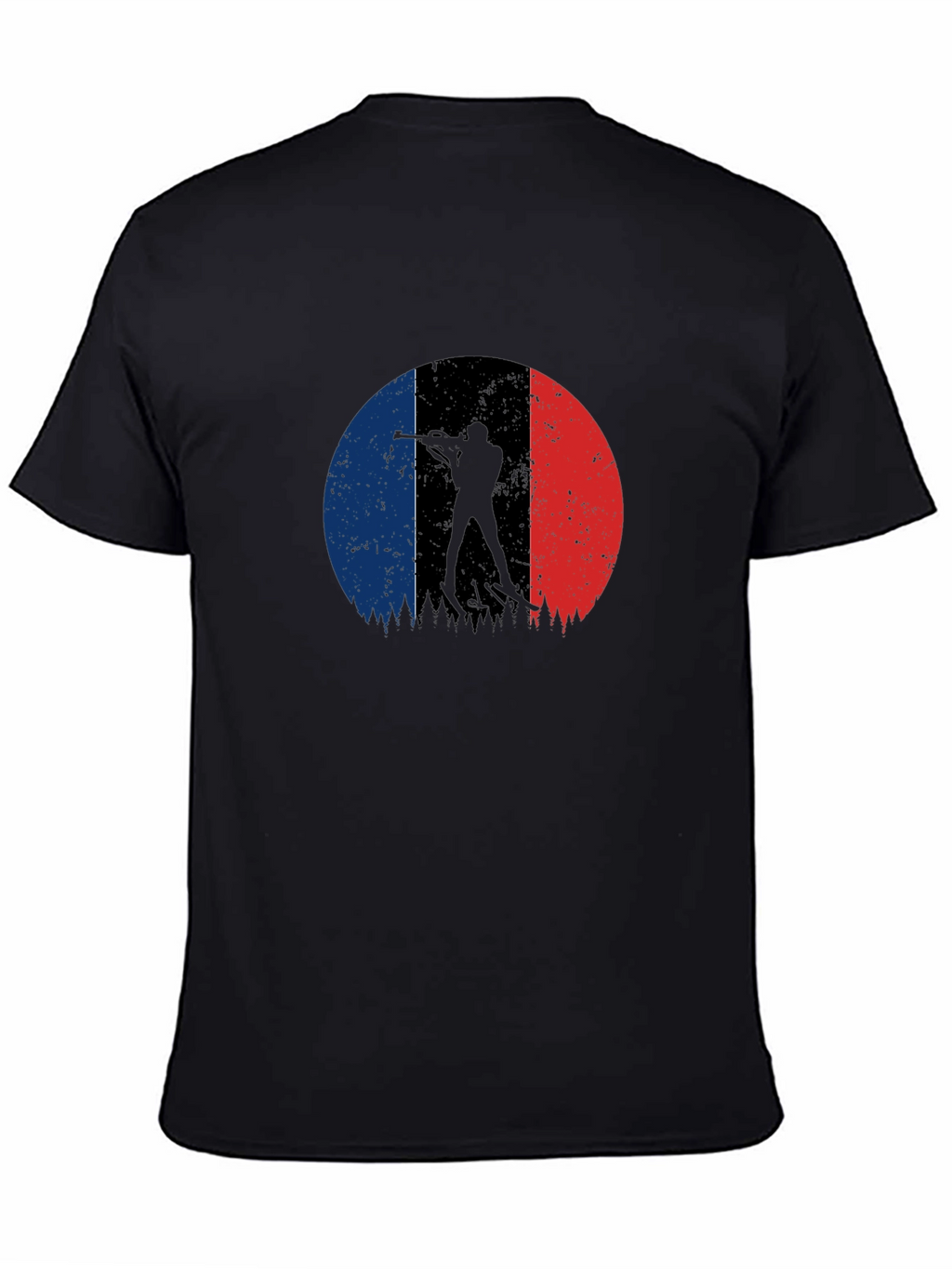 Biathlon Silhouette French Flag Graphic Tee