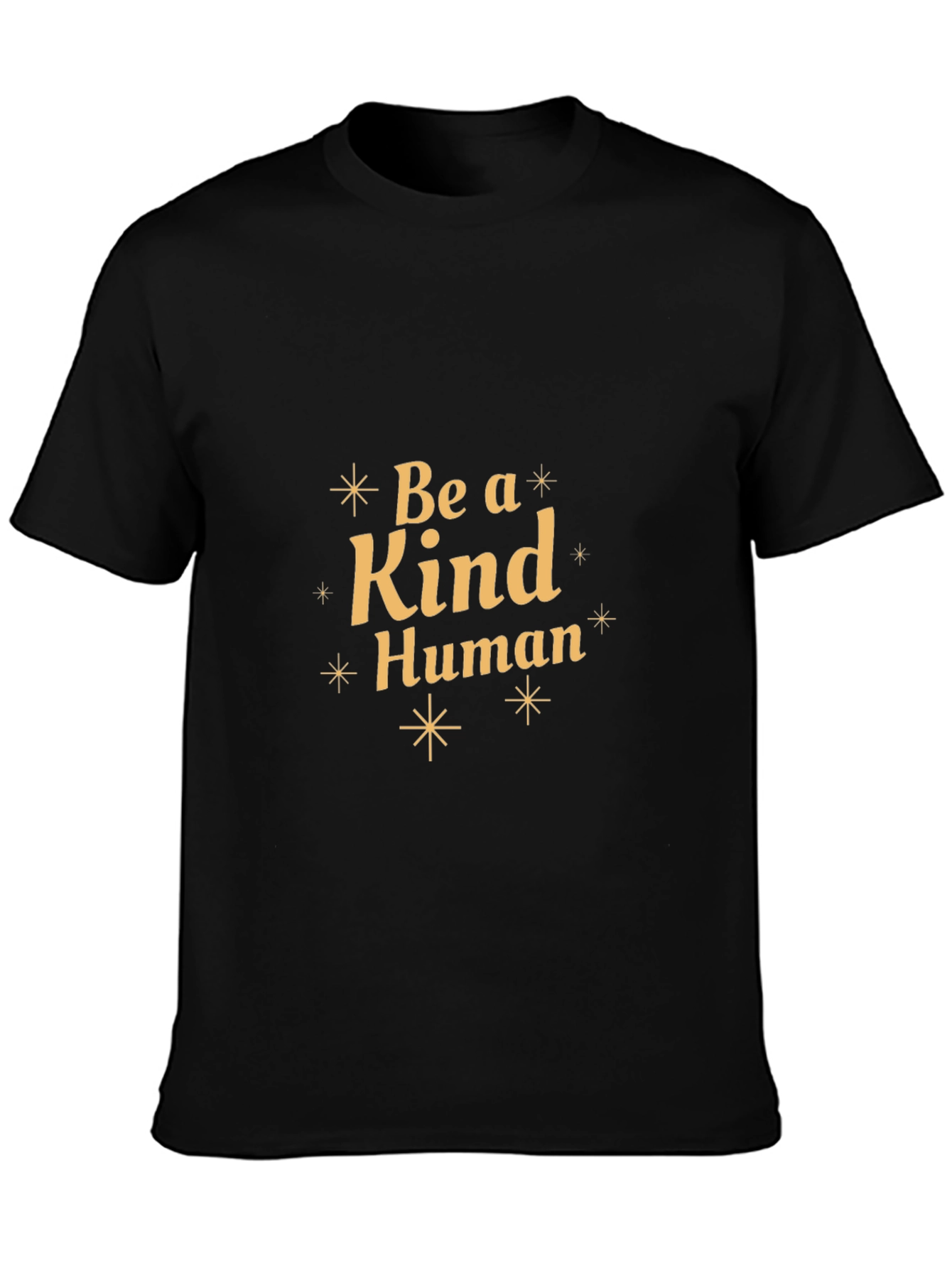 Be a Kind Human Black Graphic T-Shirt