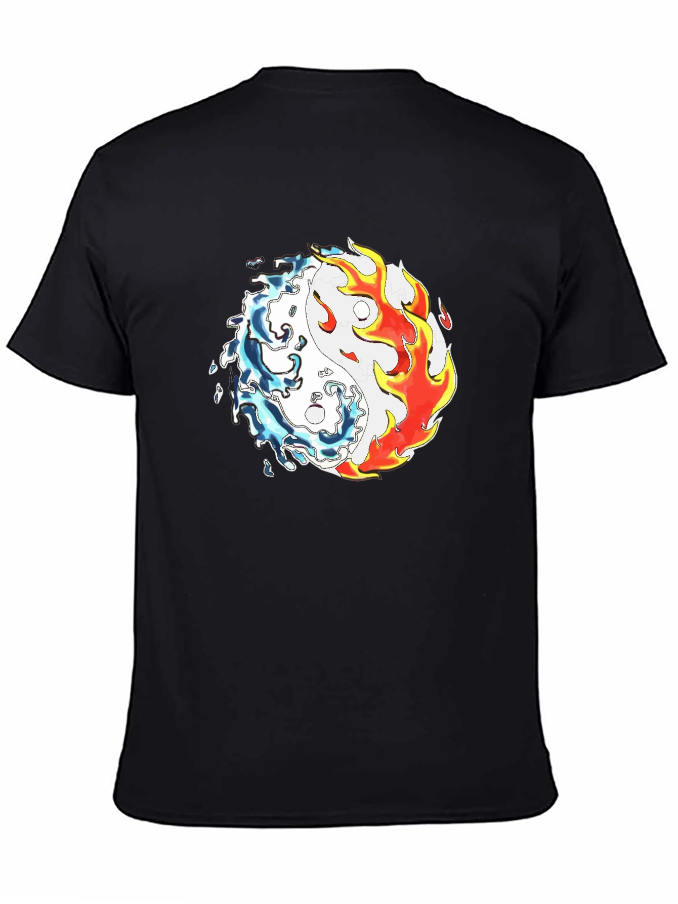 Yin Yang Fire & Water Graphic Tee - Balance & Style