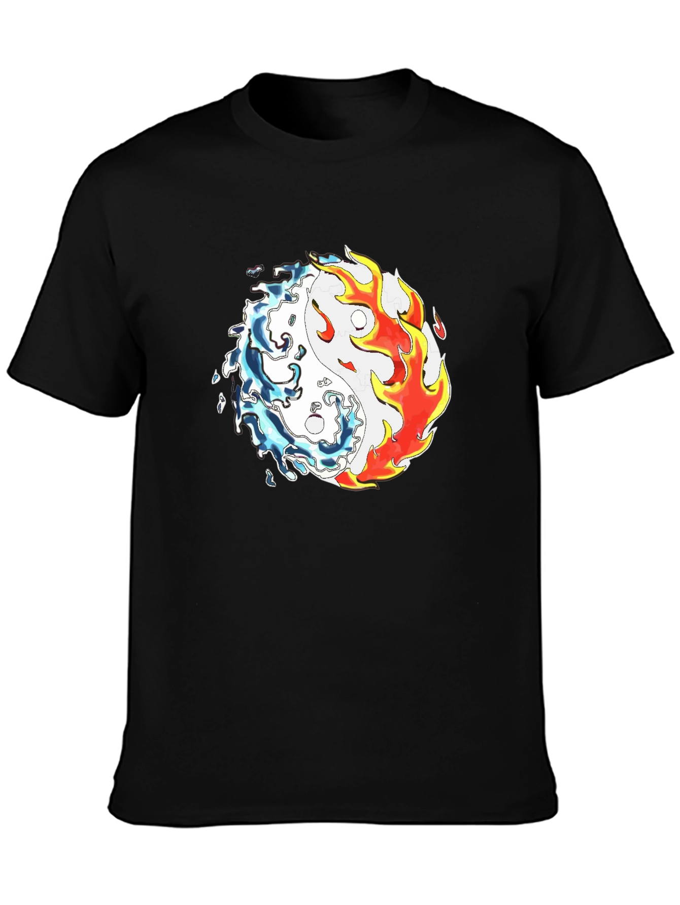 Yin Yang Fire & Water Graphic Tee - Balance & Style