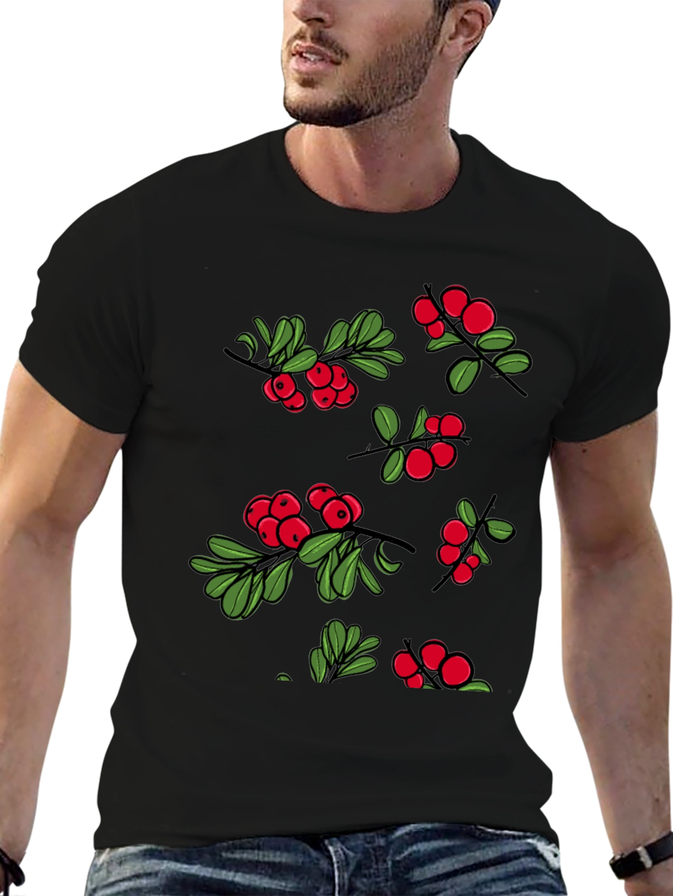 Berry Design Black T-Shirt