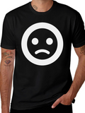 Sad Face Graphic Tee - Black Unisex T-Shirt
