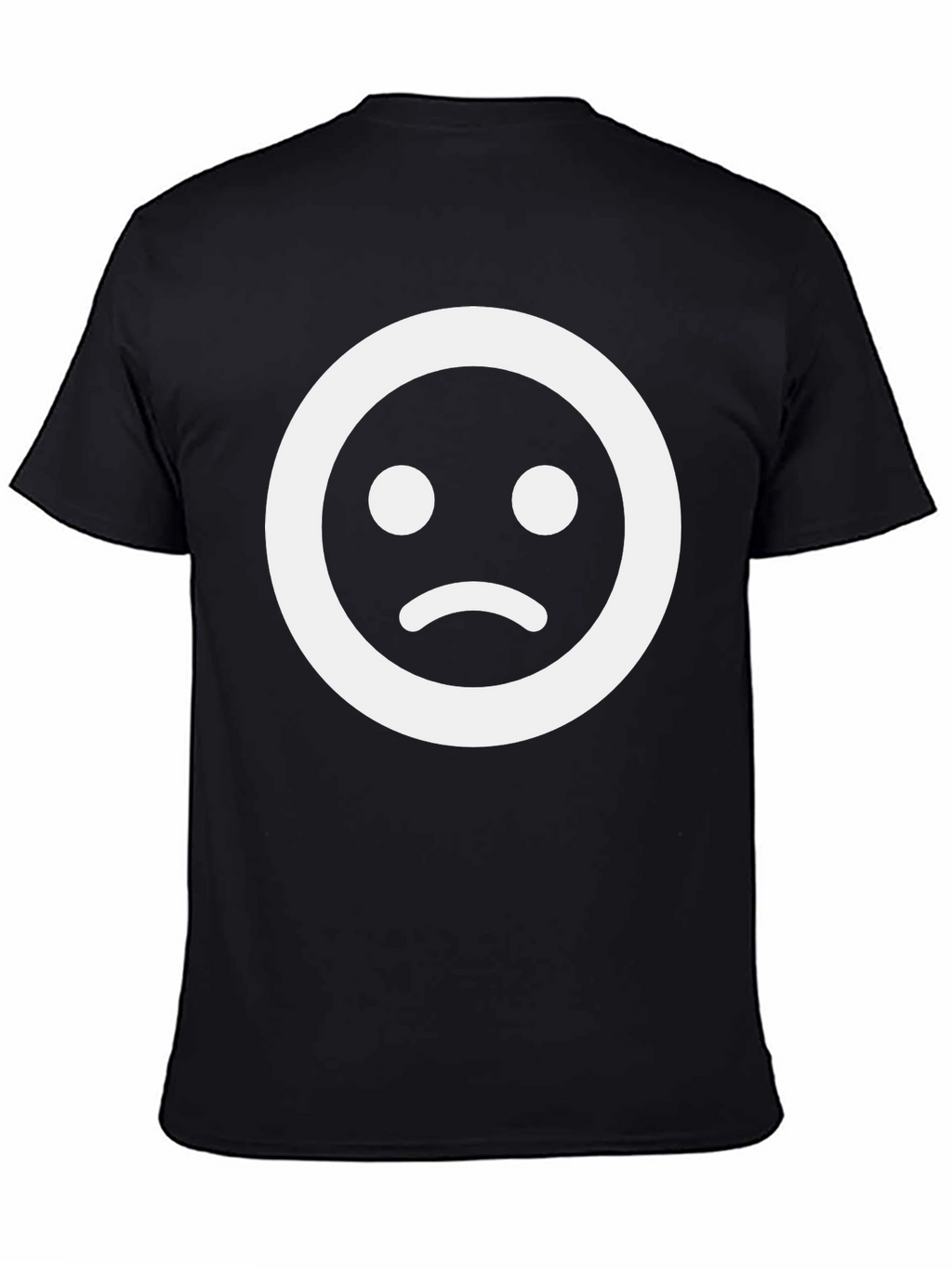 Sad Face Graphic Tee - Black Unisex T-Shirt