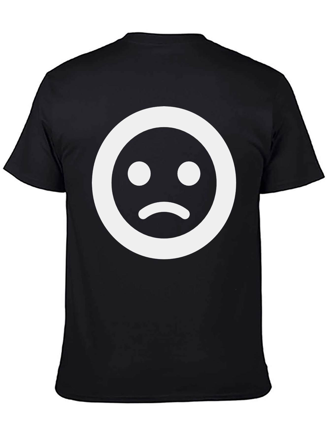 Sad Face Graphic Tee - Black Unisex T-Shirt