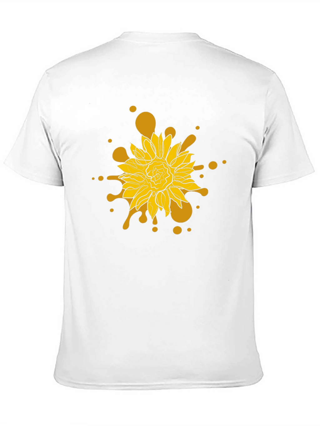 Sunflower Splash Black T-Shirt