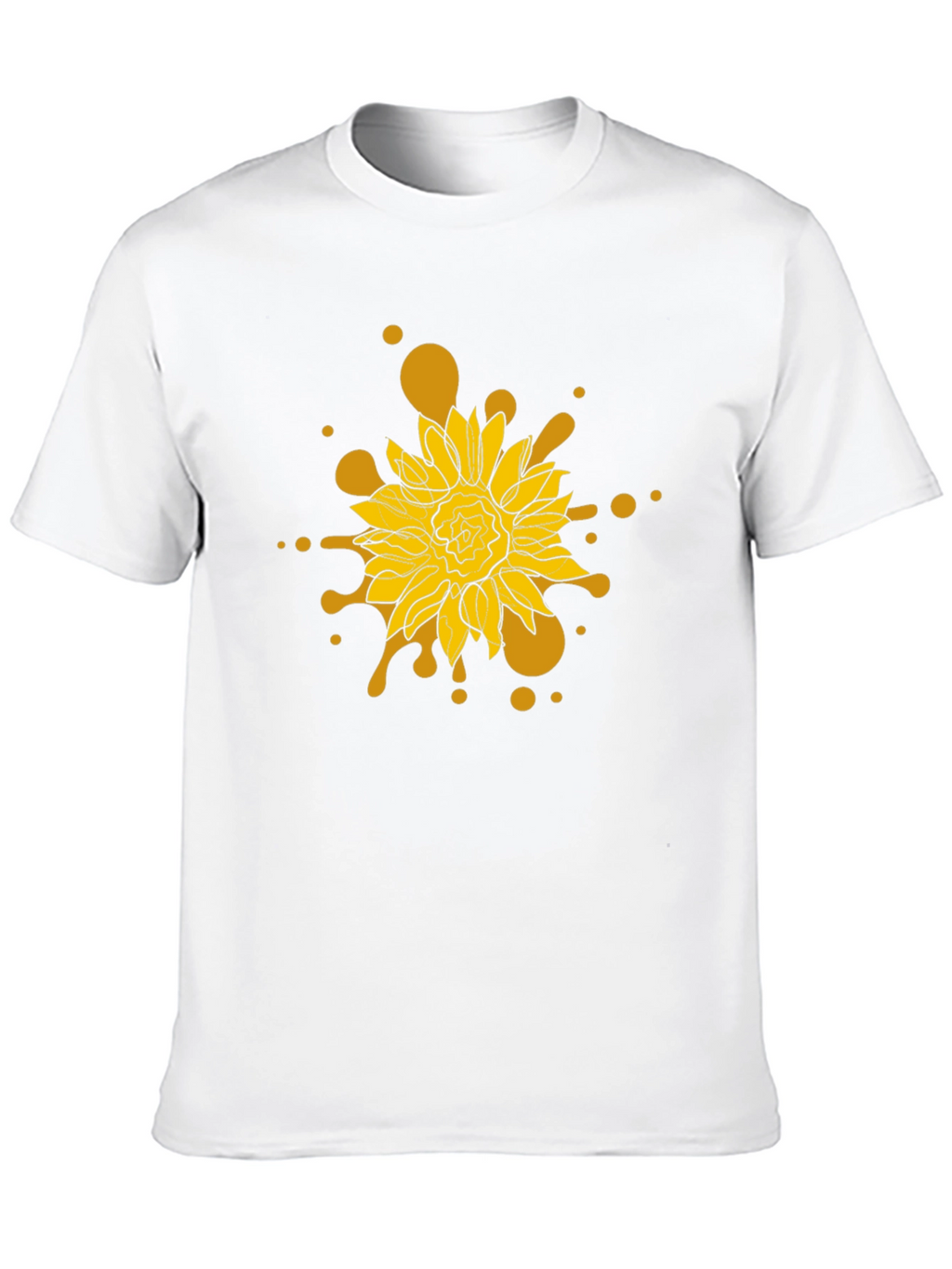 Sunflower Splash Black T-Shirt