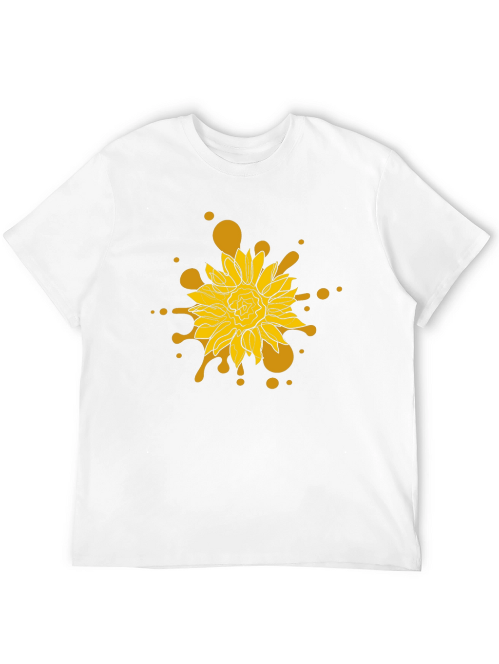 Sunflower Splash Black T-Shirt