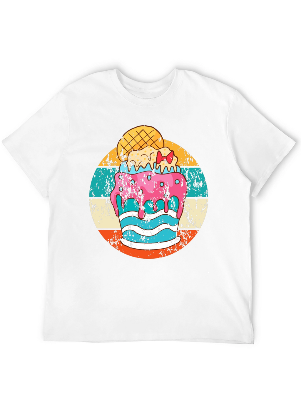 Retro Ice Cream Graphic Tee - Fun Summer Style