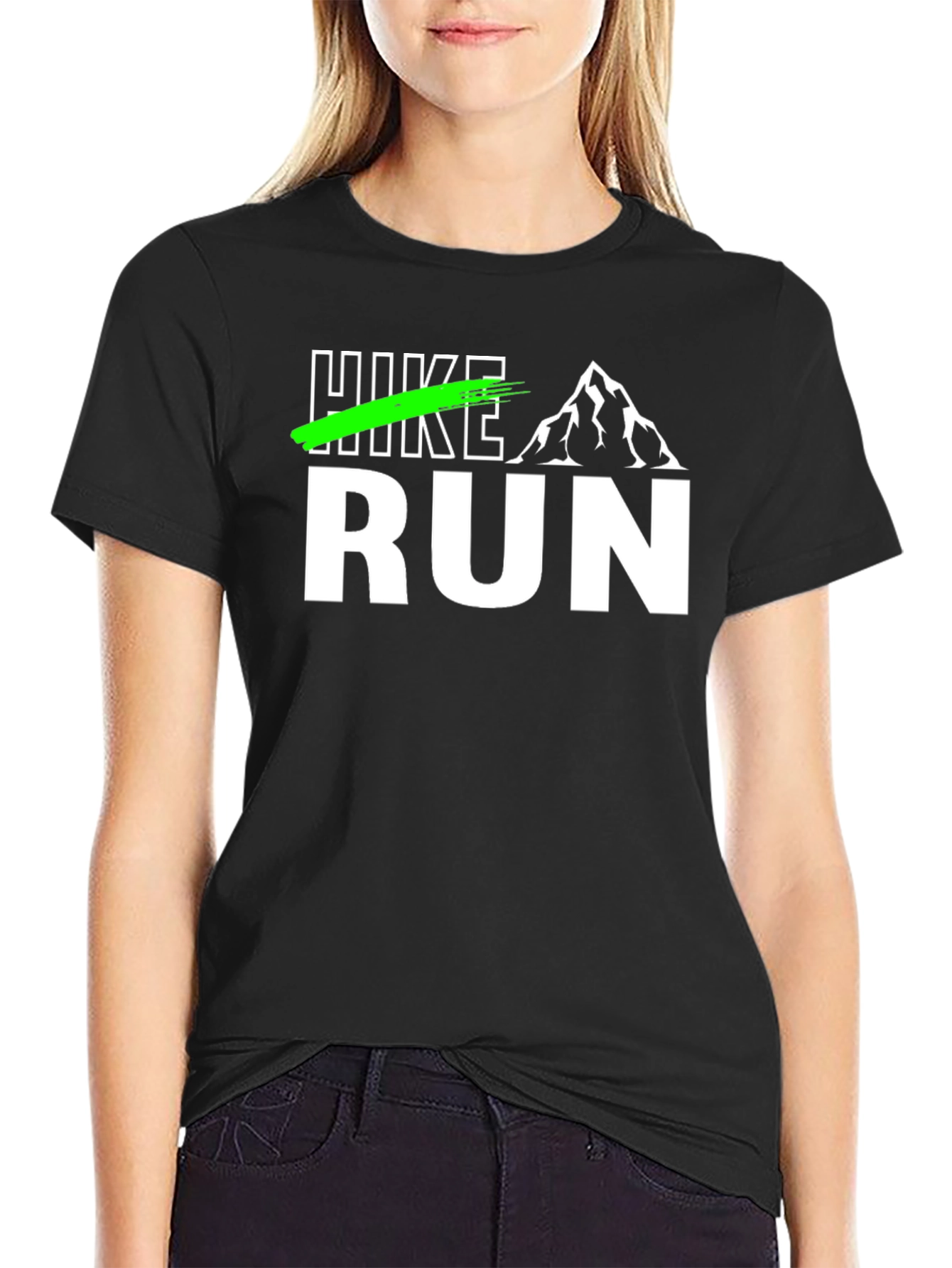 Hike Run Mountain Graphic Tee