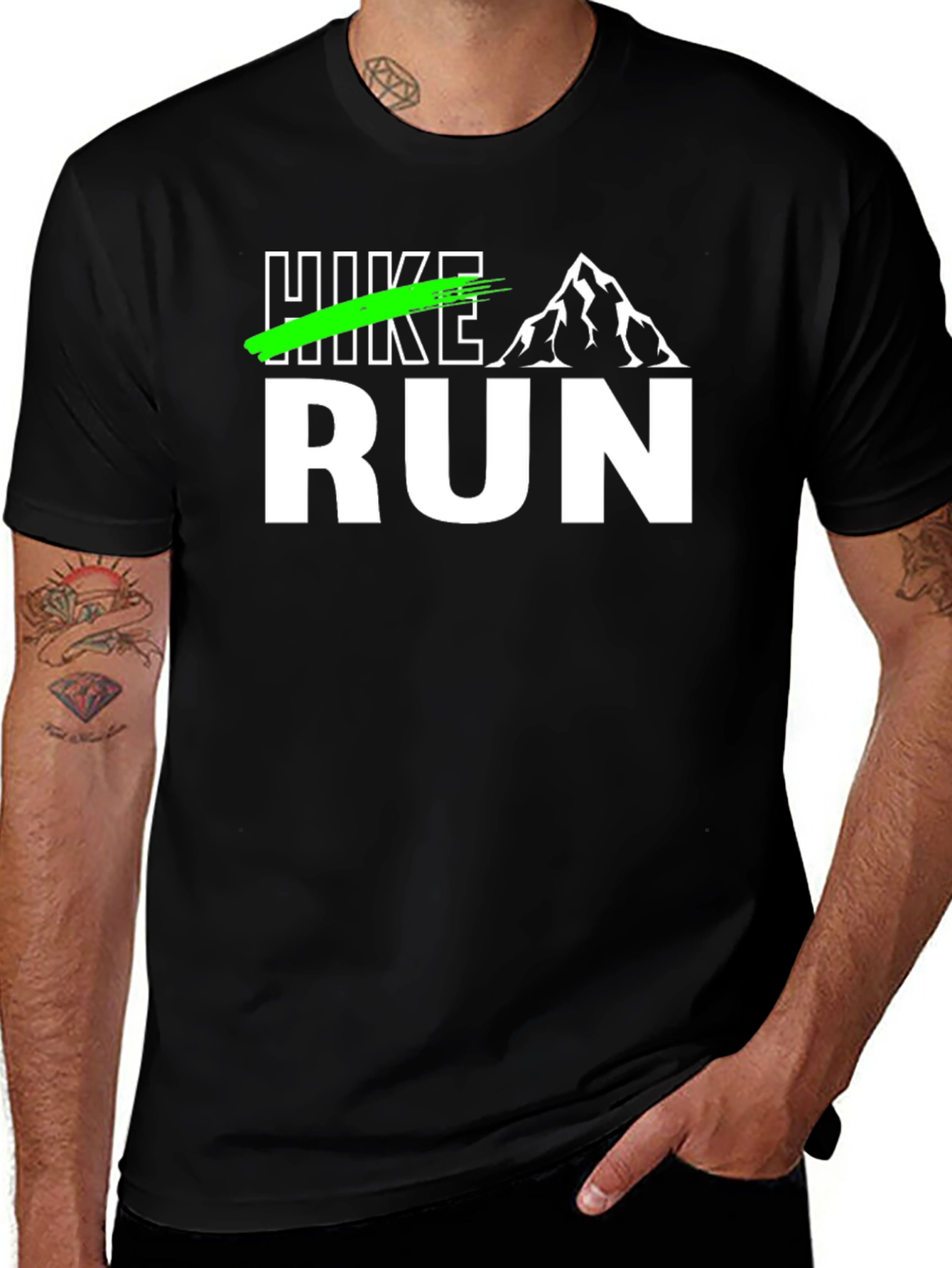Hike Run Mountain Graphic Tee