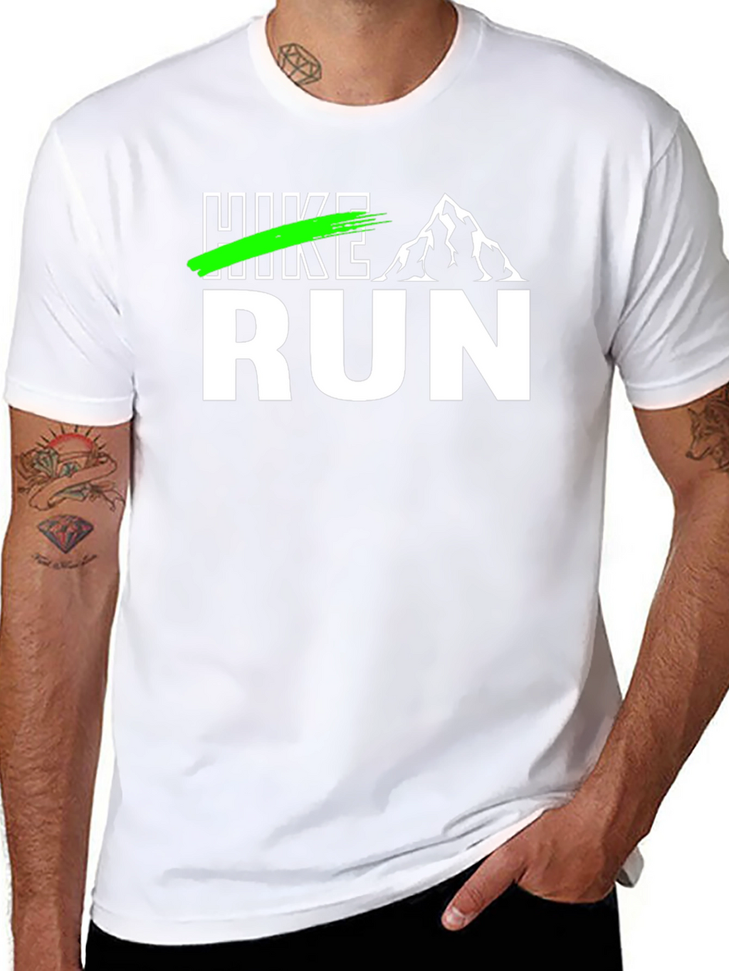 Hike Run Mountain Graphic Tee