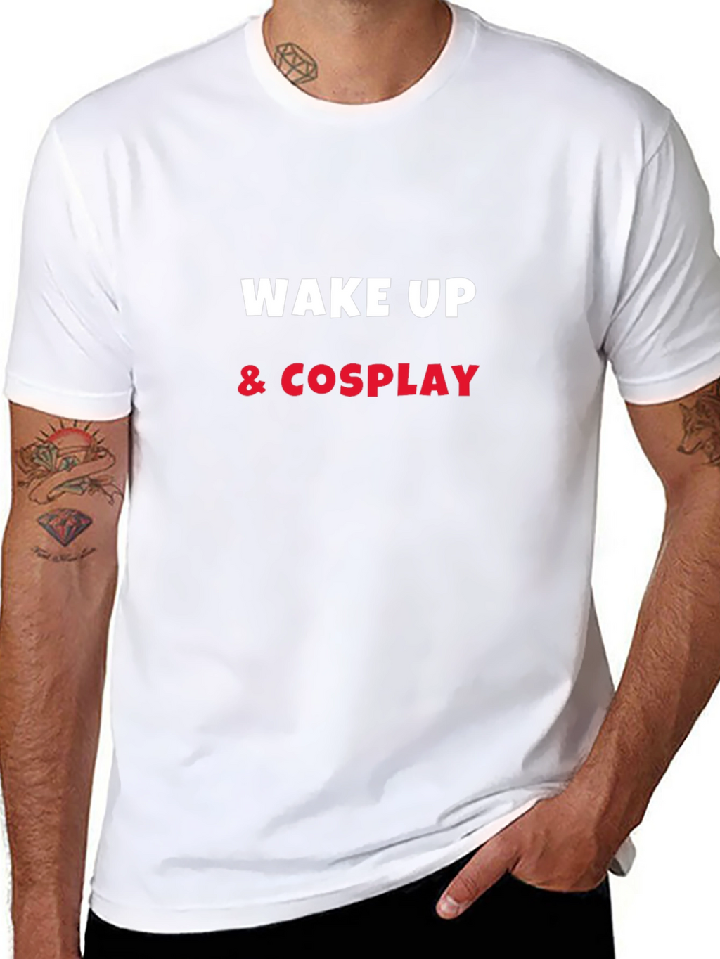 Wake Up & Cosplay Black T-Shirt