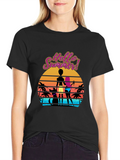 Hello Summer T-Shirt Beach Sunset Graphic Tee