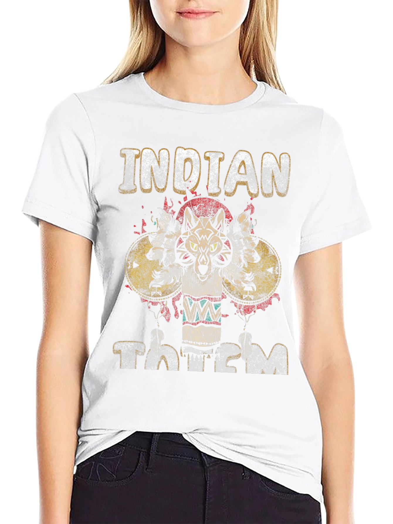 Indian Totem Graphic T-Shirt