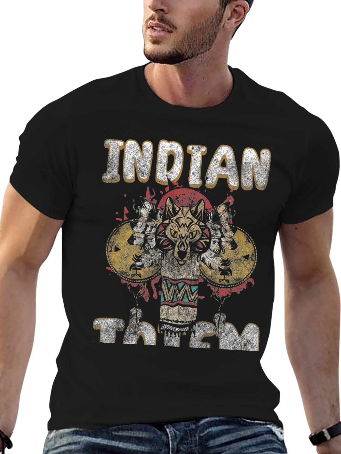 Indian Totem Graphic T-Shirt