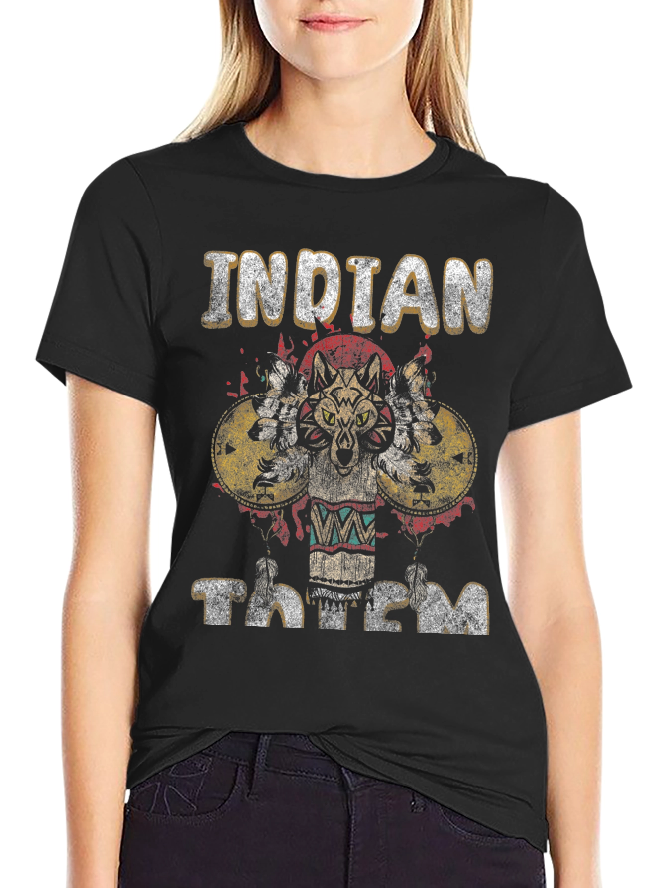 Indian Totem Graphic T-Shirt