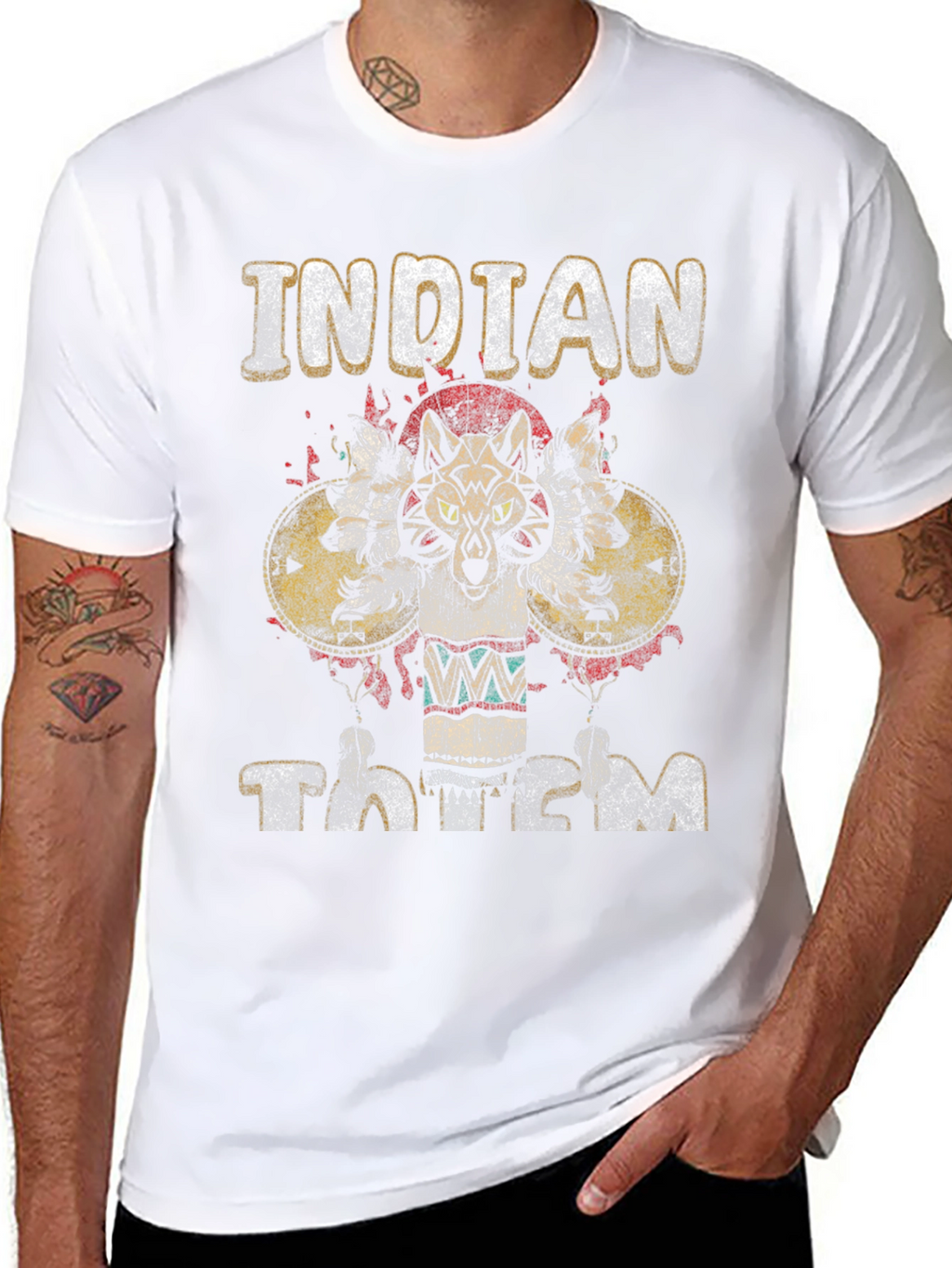 Indian Totem Graphic T-Shirt