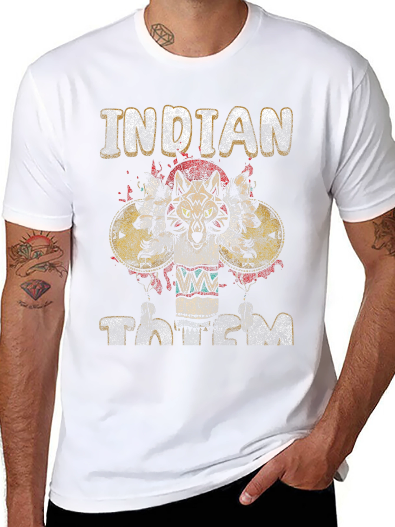 Indian Totem Graphic T-Shirt