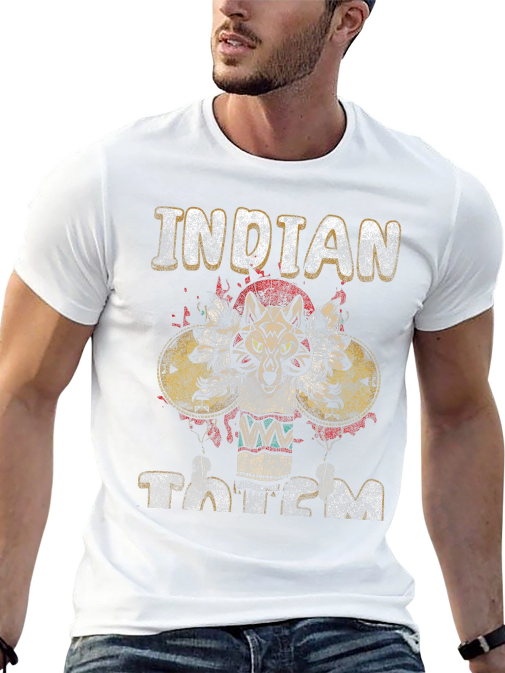 Indian Totem Graphic T-Shirt