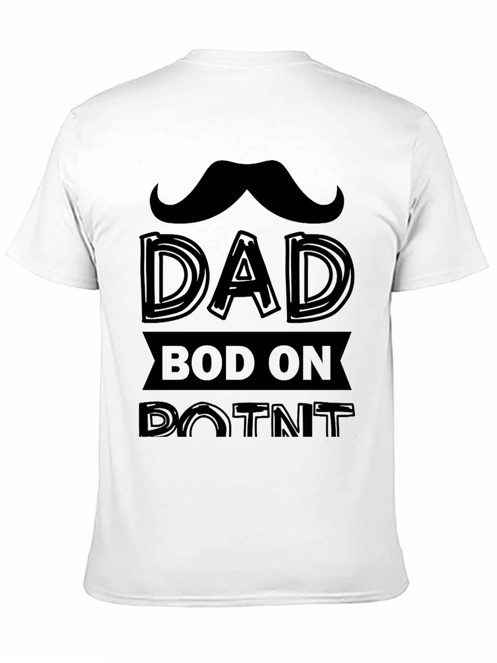Dad Bod On Point Funny Black T-Shirt