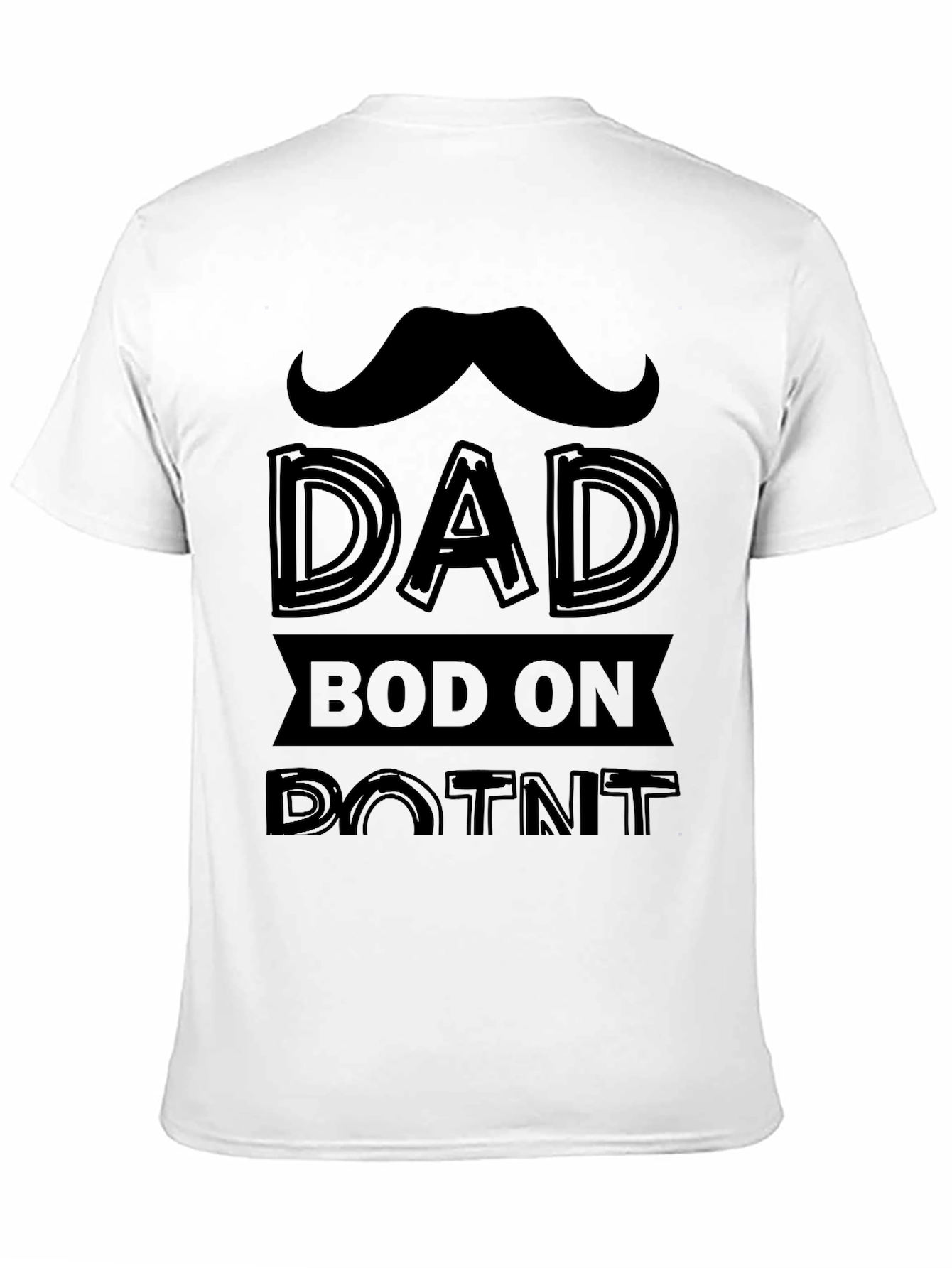 Dad Bod On Point Funny Black T-Shirt