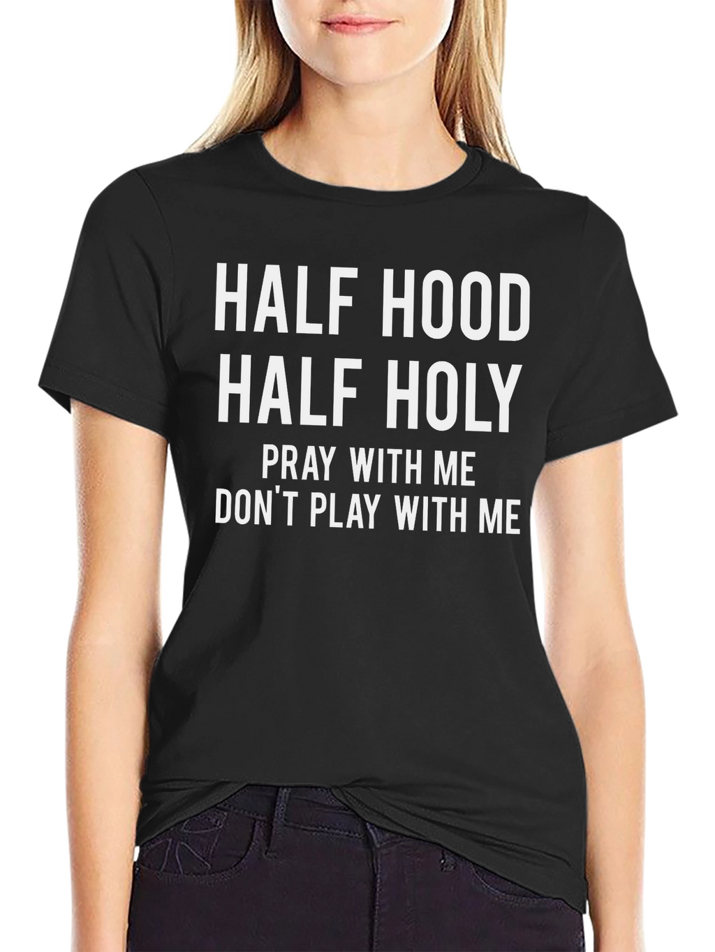Half Hood Half Holy Graphic Tee