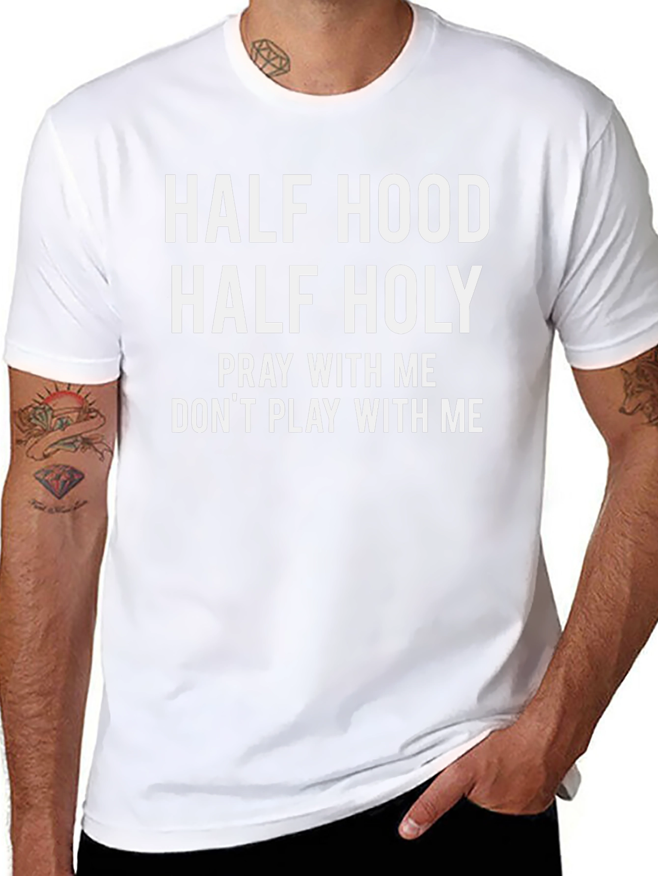 Half Hood Half Holy Graphic Tee