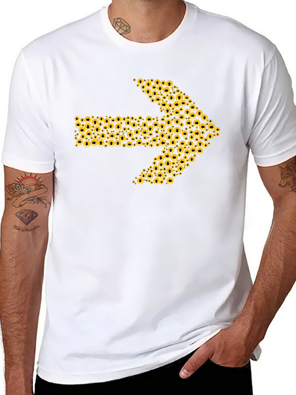 Arrow Design Black Graphic Tee