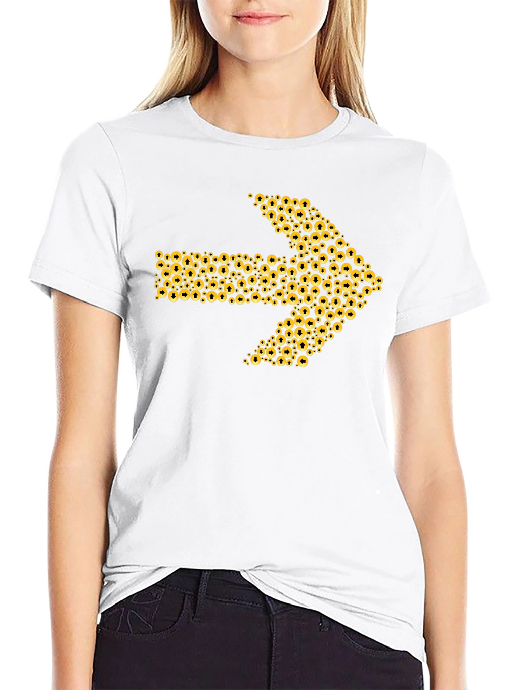 Arrow Design Black Graphic Tee