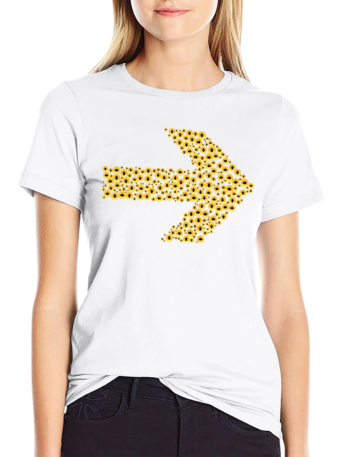 Arrow Design Black Graphic Tee