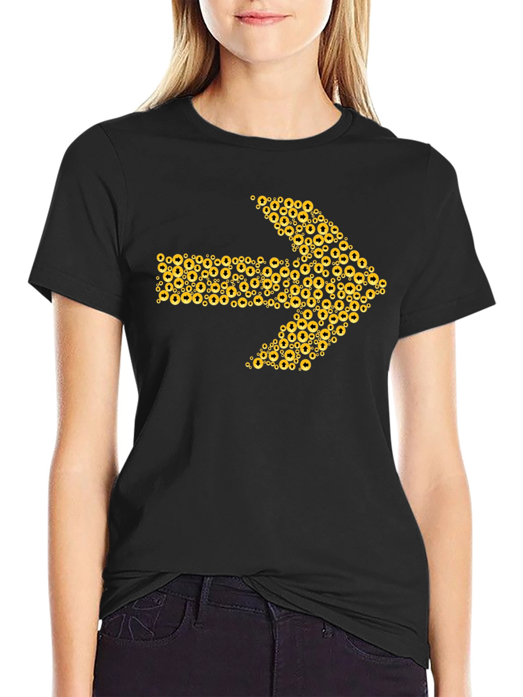 Arrow Design Black Graphic Tee