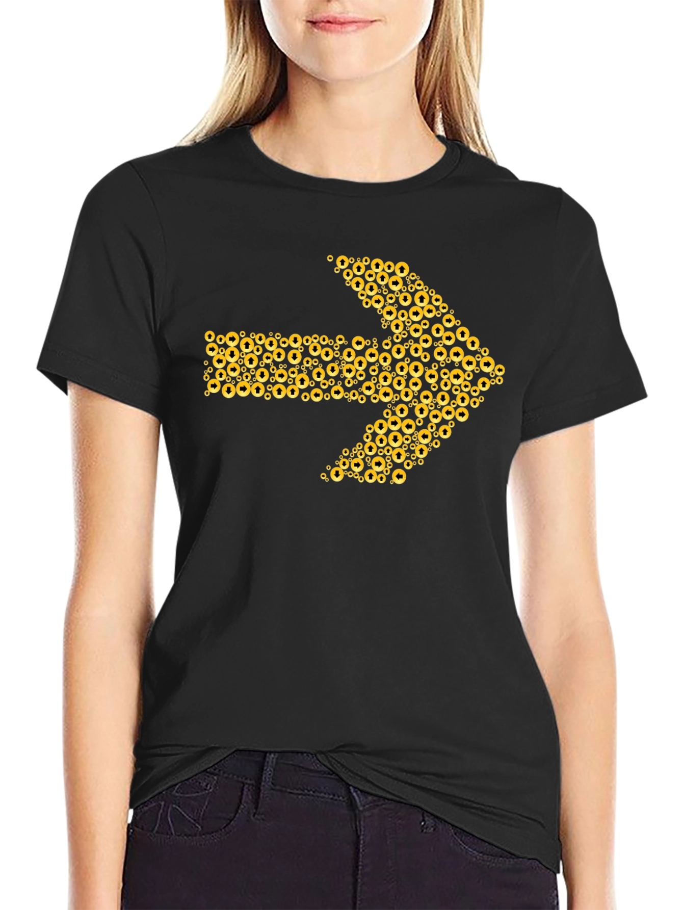 Arrow Design Black Graphic Tee