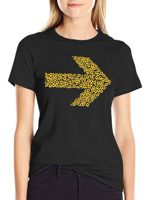 Arrow Design Black Graphic Tee