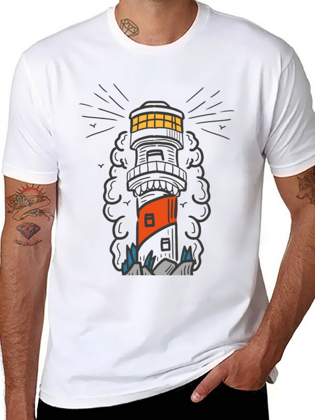Lighthouse Graphic Tee - Coastal Style