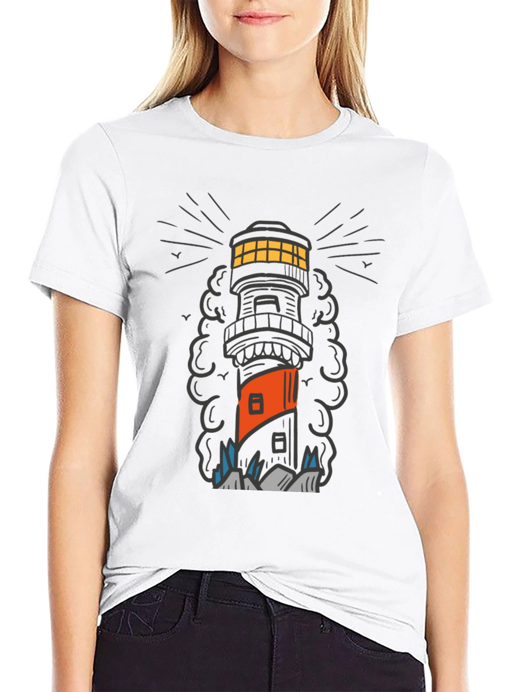 Lighthouse Graphic Tee - Coastal Style