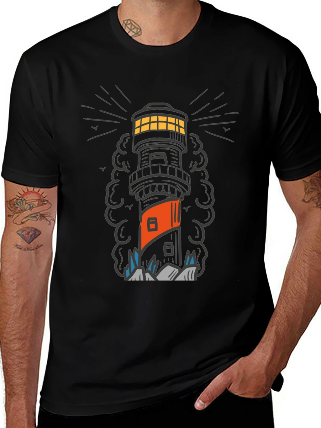 Lighthouse Graphic Tee - Coastal Style