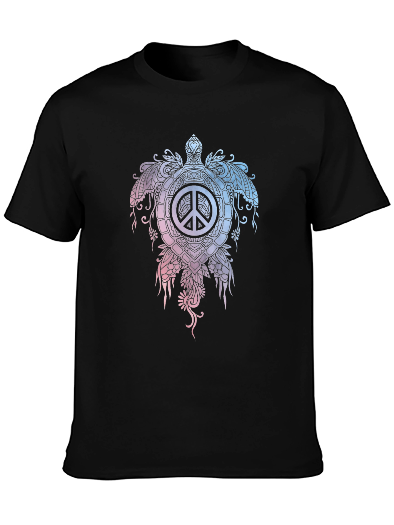 Peace Turtle Black T-Shirt