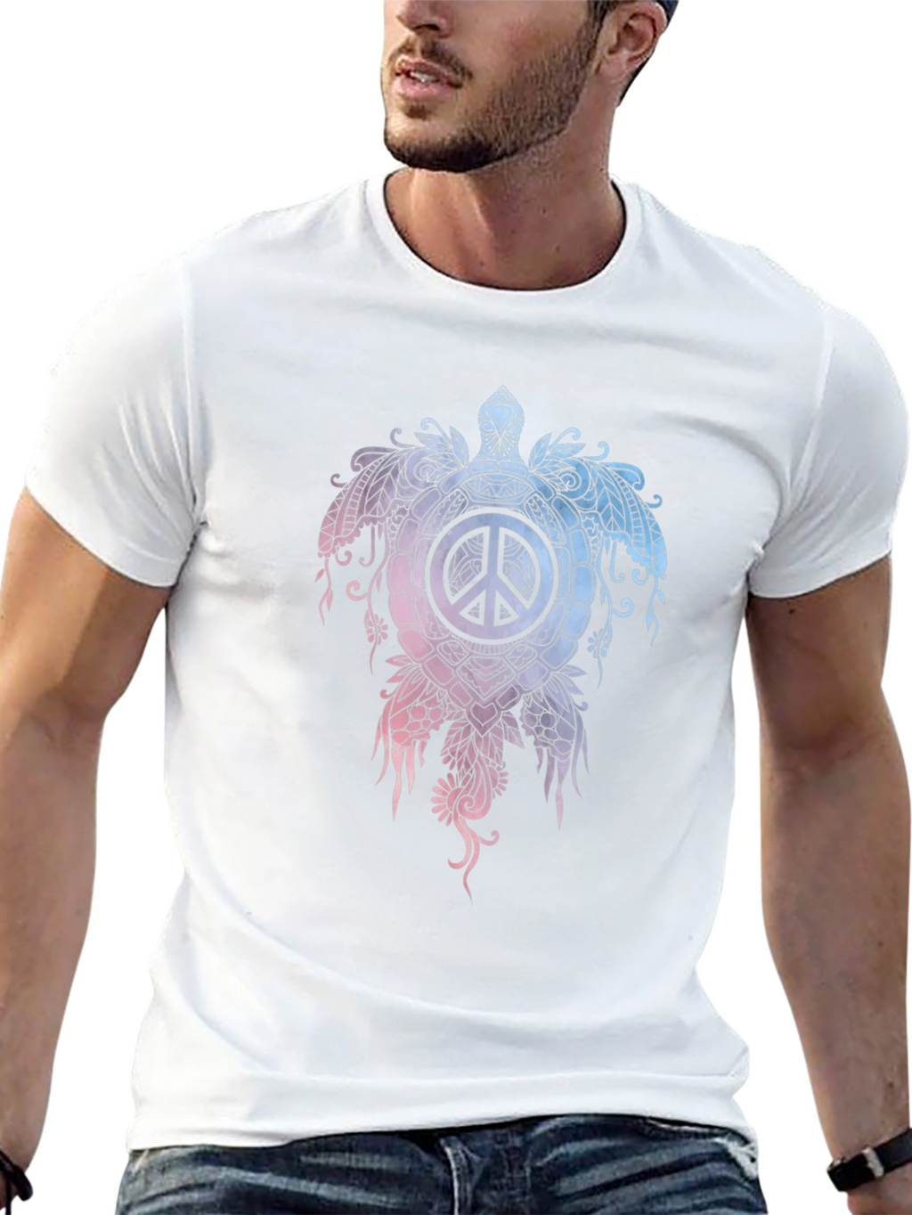 Peace Turtle Black T-Shirt