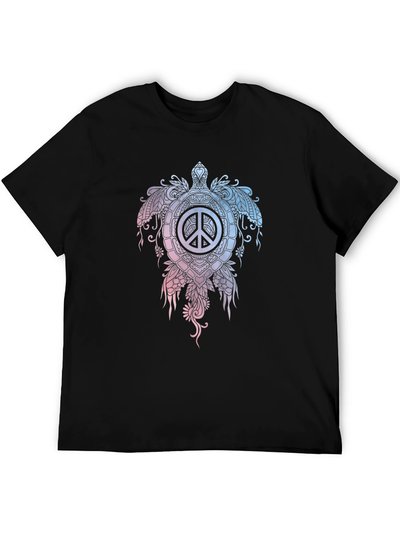 Peace Turtle Black T-Shirt