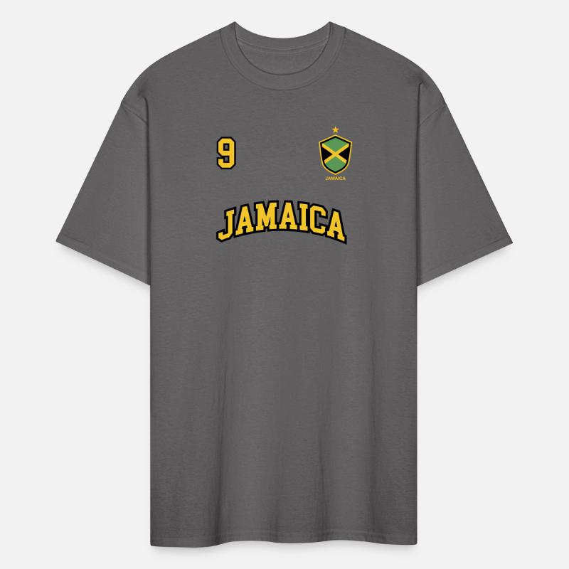 Jamaica Team Sports Number 9 Soccer Jamaican Flag